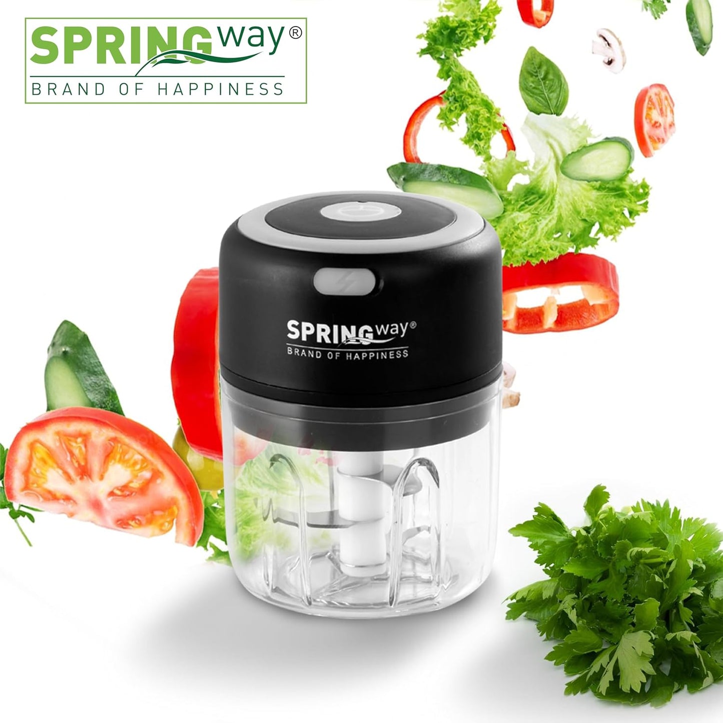 Rechargeable Wireless Electric Chopper 250ML – ( Black )