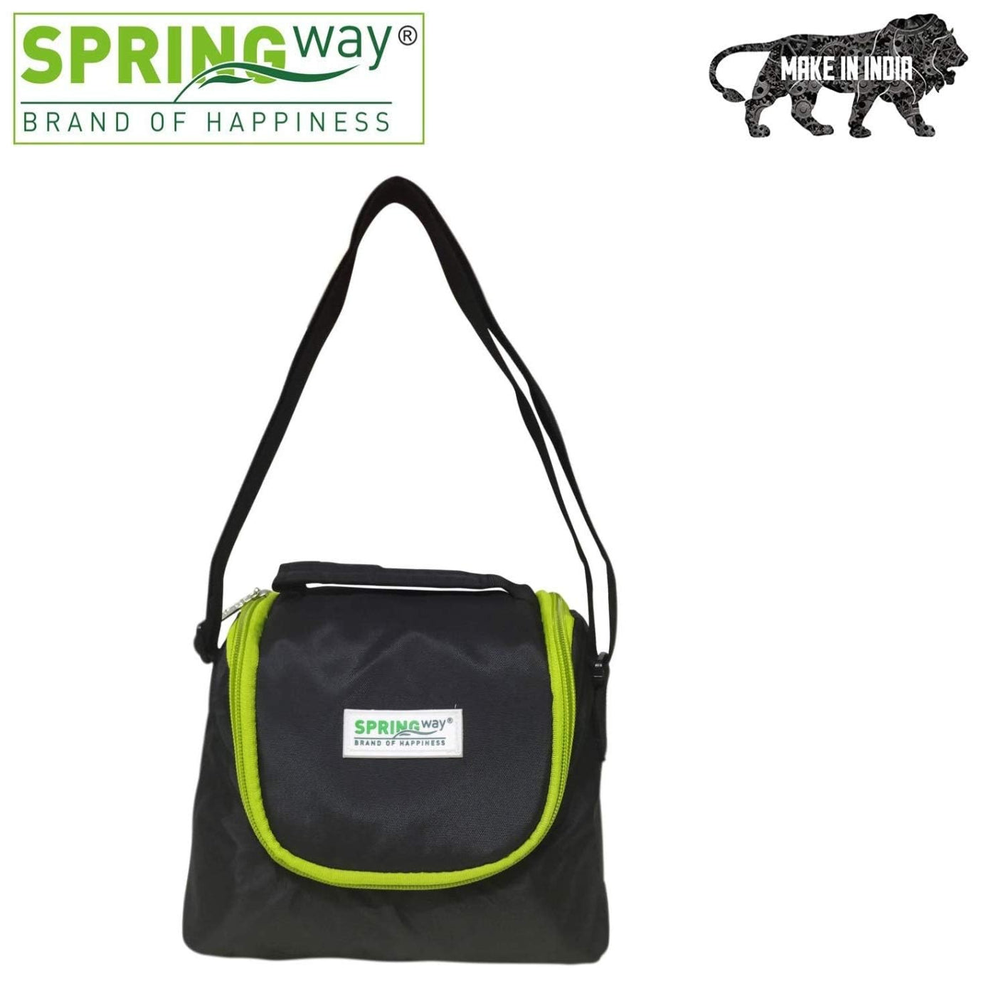 Stainless Steel Lunch Box Set with Bag, 300ml, 11cm Diameter, 4-Pieces (Black)