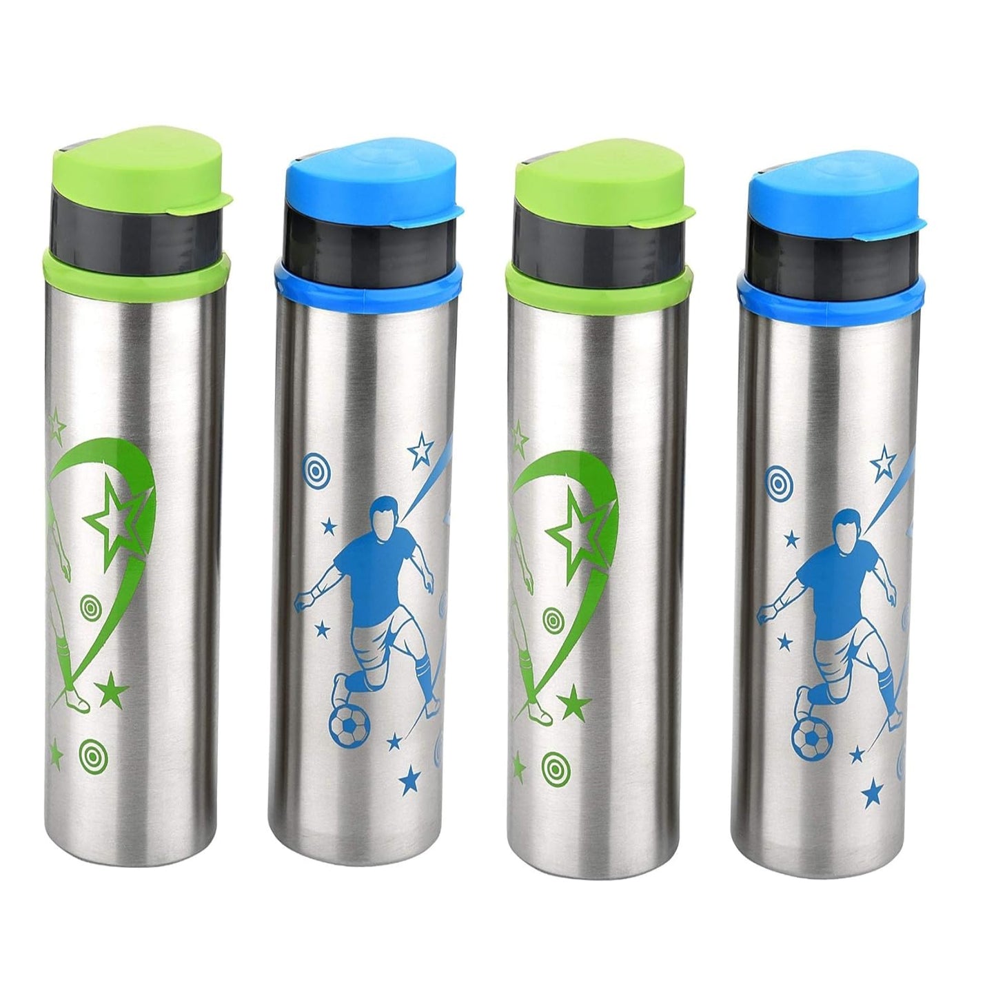 Eco Neer Flipper Stainless Steel Water Bottle 700ml | Blue & Green | Sleek, Lightweight, & Easy-to-Carry