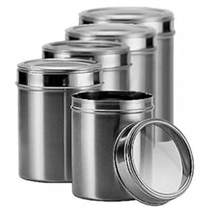 Stainless Steel Ubha Storage Containers Set of 5 (3000ml, 2200ml,1700ml, 1300ml, 1000ml) – ( SILVER )