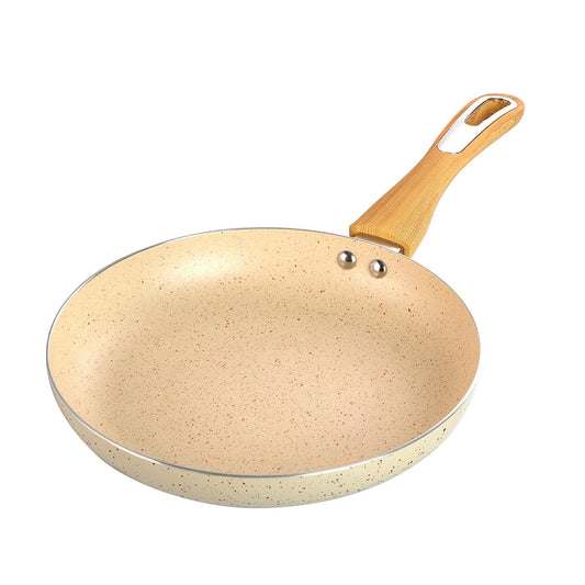 Chef's Choice Edition Non-Stick Fry Pan with Granite Finish (24cm) | Durable & Scratch-Resistant – ( BEIGE )