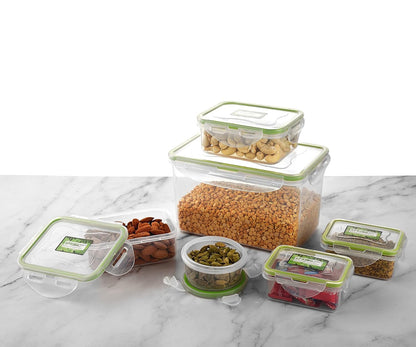 Fresh Lock BPA-Free Microwave-Safe Food Storage Containers (6-Piece Set) with Airtight, Leakproof Locking Lids