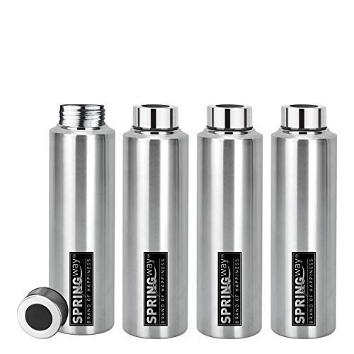 Eco-Neer Stainless Steel Water Bottle, 1000ml (Set of 4) | Leakproof, BPA-Free, and Eco-Friendly Hydration Solution