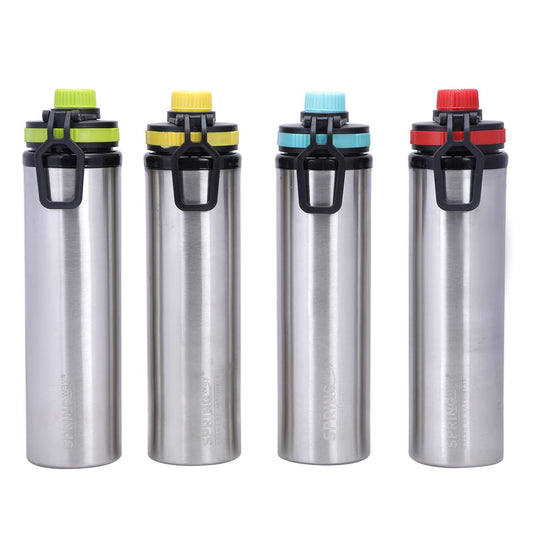 Eco Neer Thunder Stainless Steel Water Bottle 900ml | Set of 4 | Multicolor | Leakproof & Durable