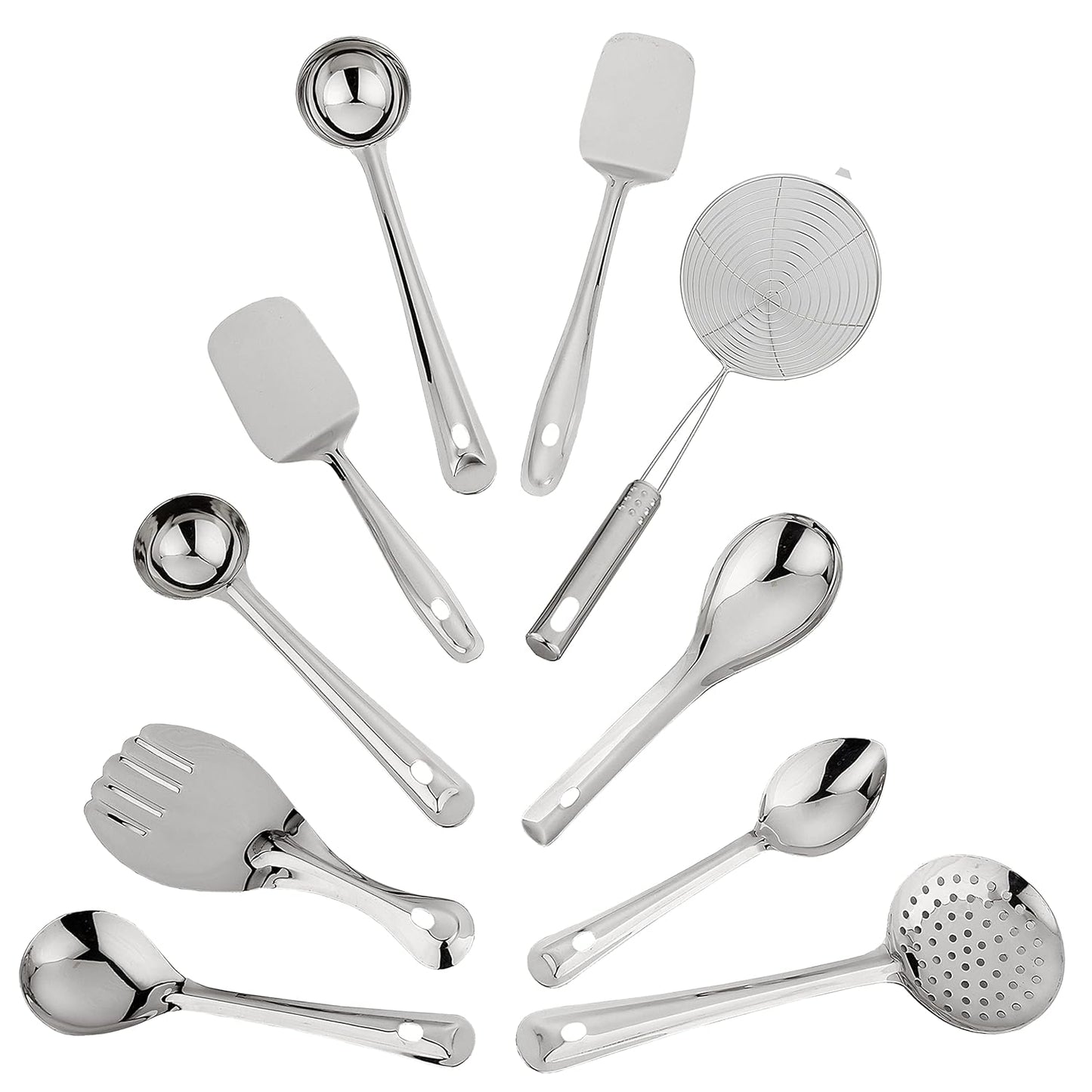 Stainless Steel Chef Choice Cooking & Serving Spoon Set (Set of 10)