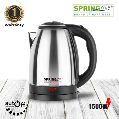 Quick Boil Pro SS 1.8ltr Stainless Steel Electric Kettle (1500W) - (Silver)