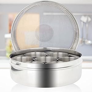 Swaad Stainless Steel Masala Dabba - 7 Containers