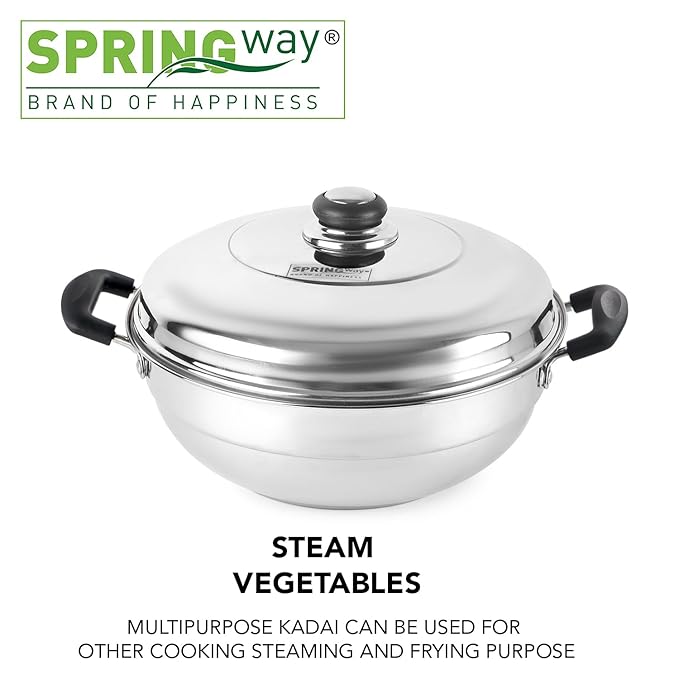 SS Cook N Steam Multi Kadai 6-Piece Set