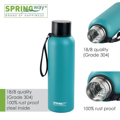 Hydro Hike Stainless Steel Vacuum Insulated Thermos Bottle, 700ml - Durable, Leakproof (Light Blue)