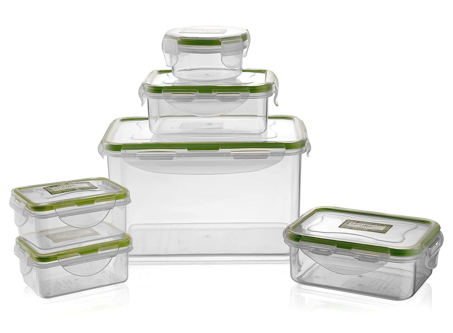 Fresh Lock BPA-Free Microwave-Safe Food Storage Containers (6-Piece Set) with Airtight, Leakproof Locking Lids