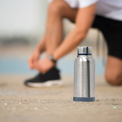 Eco Neer Style Stainless Steel Water Bottle, 500ml - Sleek & Stylish Design, Leakproof, BPA-Free, and Lightweight (Silver)