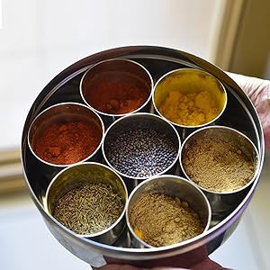 Swaad Stainless Steel Masala Dabba - 7 Containers