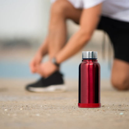 Eco Neer Style Stainless Steel Water Bottle, 500ml - Sleek & Stylish Design, Leakproof, BPA-Free, and Lightweight (Red)