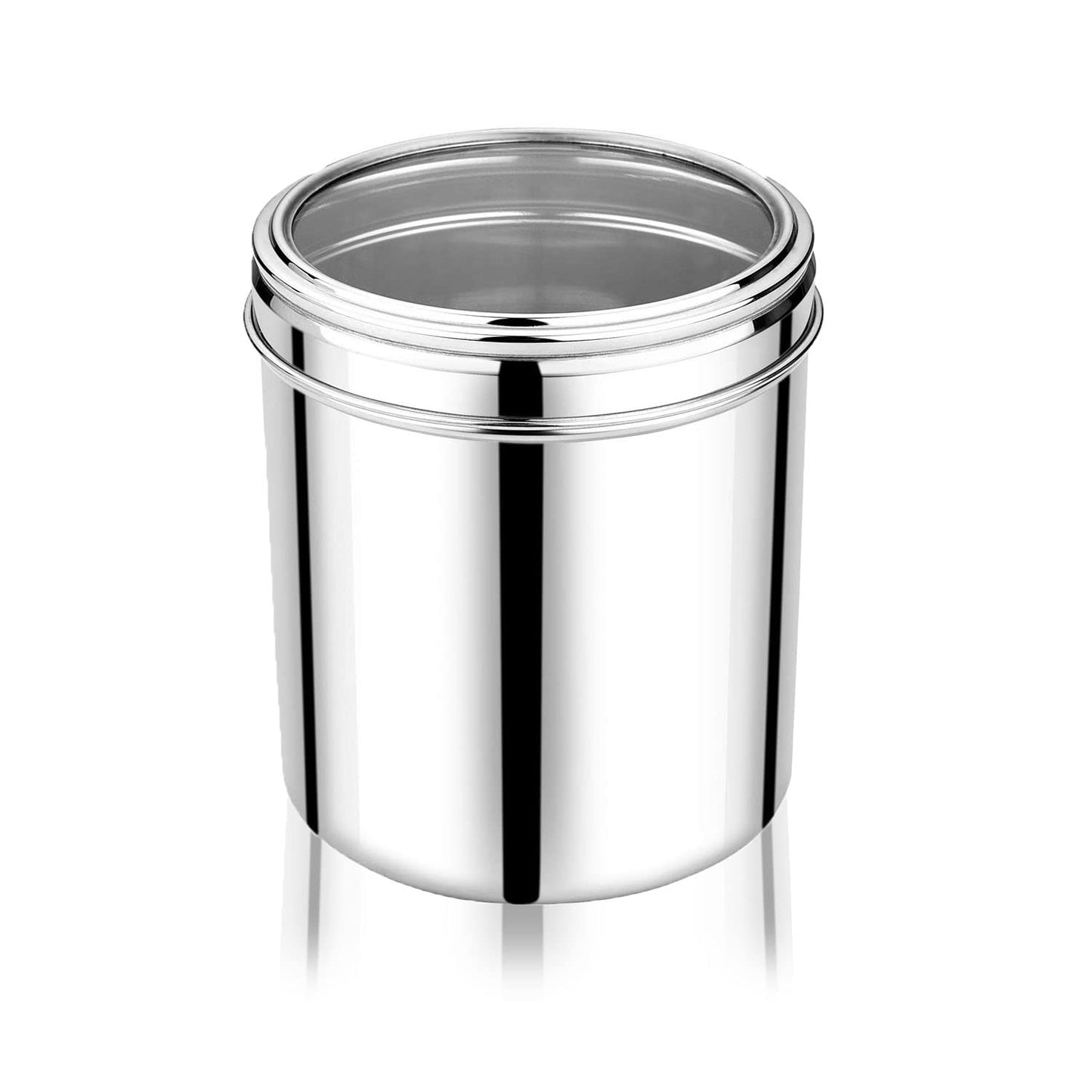 Stainless Steel Ubha Storage Containers Set of 5 (3000ml, 2200ml,1700ml, 1300ml, 1000ml) – ( SILVER )