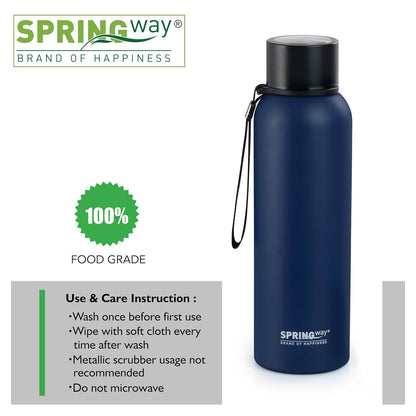 Hydro Hike Stainless Steel Vacuum Insulated Thermos Bottle, 700ml - Durable, Leakproof (Royal Blue)