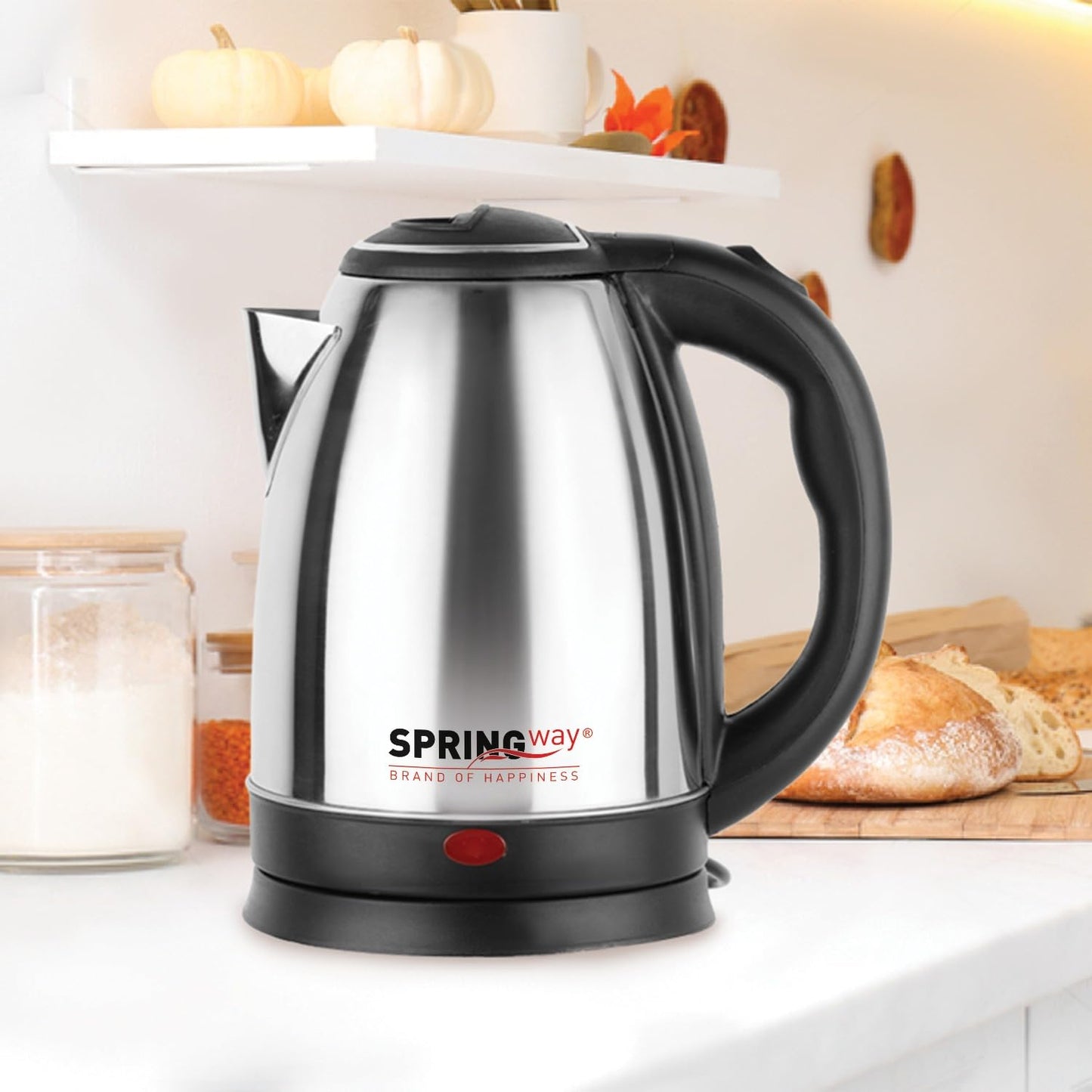 Quick Boil Pro SS 1.8ltr Stainless Steel Electric Kettle (1500W) - (Silver)