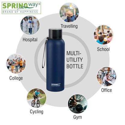 Hydro Hike Stainless Steel Vacuum Insulated Thermos Bottle, 700ml - Durable, Leakproof (Royal Blue)